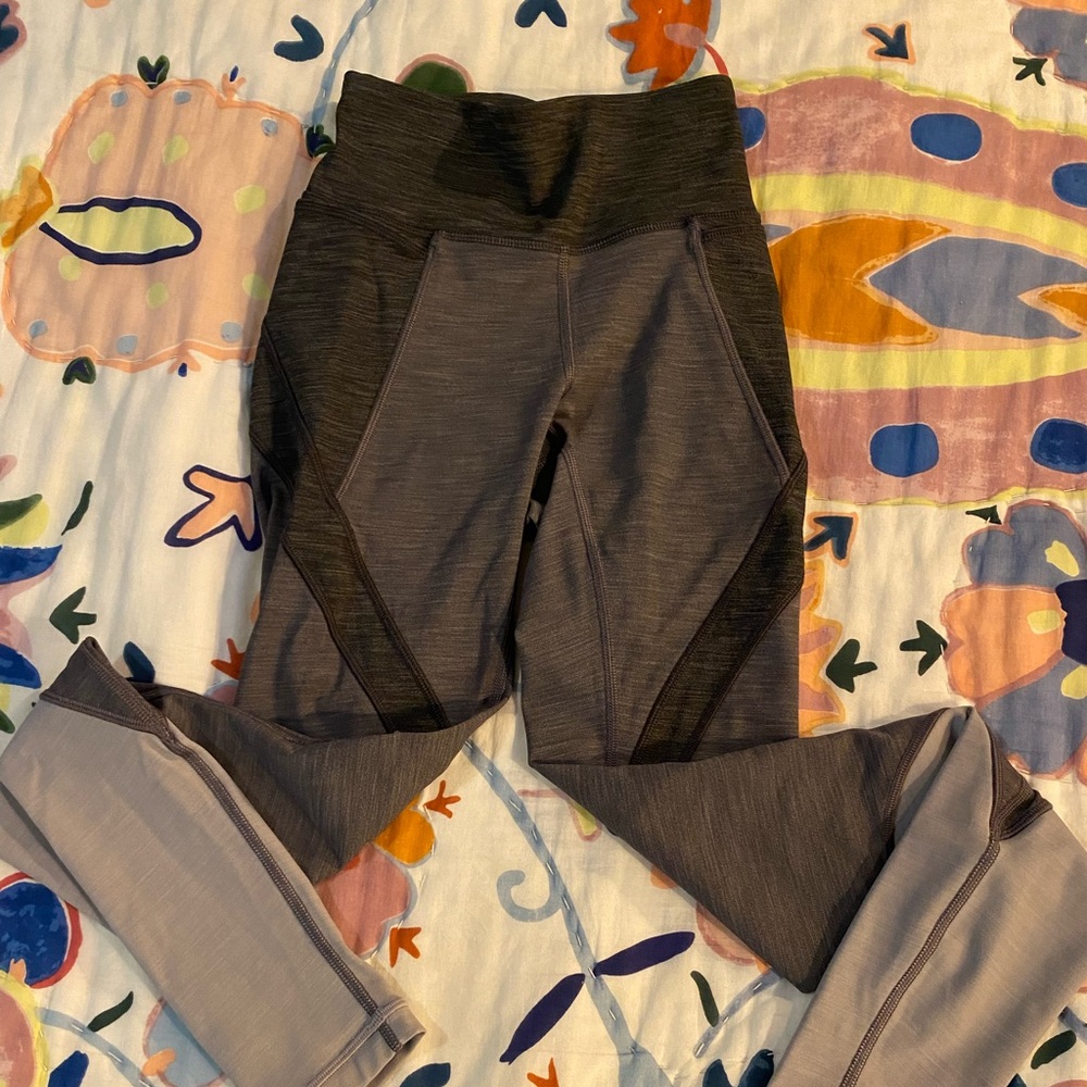 Gray Lululemon leggings, size 0